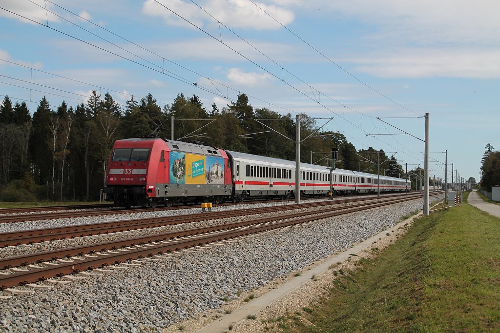 101 001 (Klagenfurt) am 03.Oktober 2012 bei Hrbach in Richtung Mnchen.
