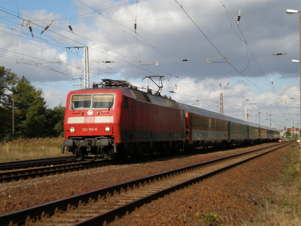 120 150 mit EC nach Prag in Elsterwerda, 09.10.2012.
