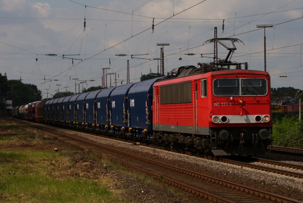 155 024-3 mit einem gem. Gz in Hilden am 04.09.2010