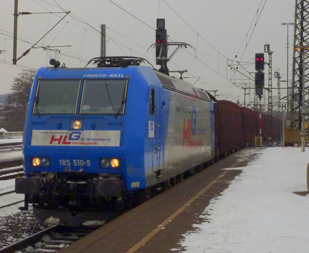 185 510 der Pronto rail/HLG Bebra am 14.01.10 in Fulda