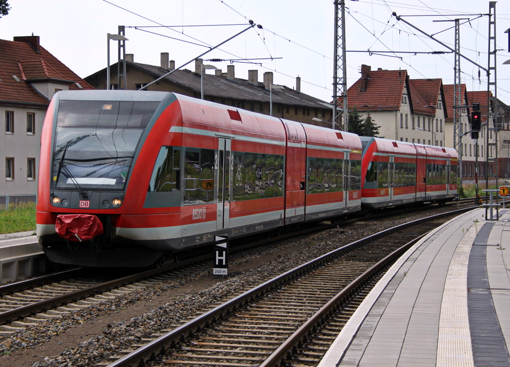 2 GTW von DB Regio Brandenburg mit dem Usedom Express am 10.07.11 in Pasewalk