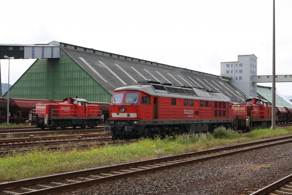 232 485-3 am 15.08.11 im Werksbahnhof von Heringen/Werra.