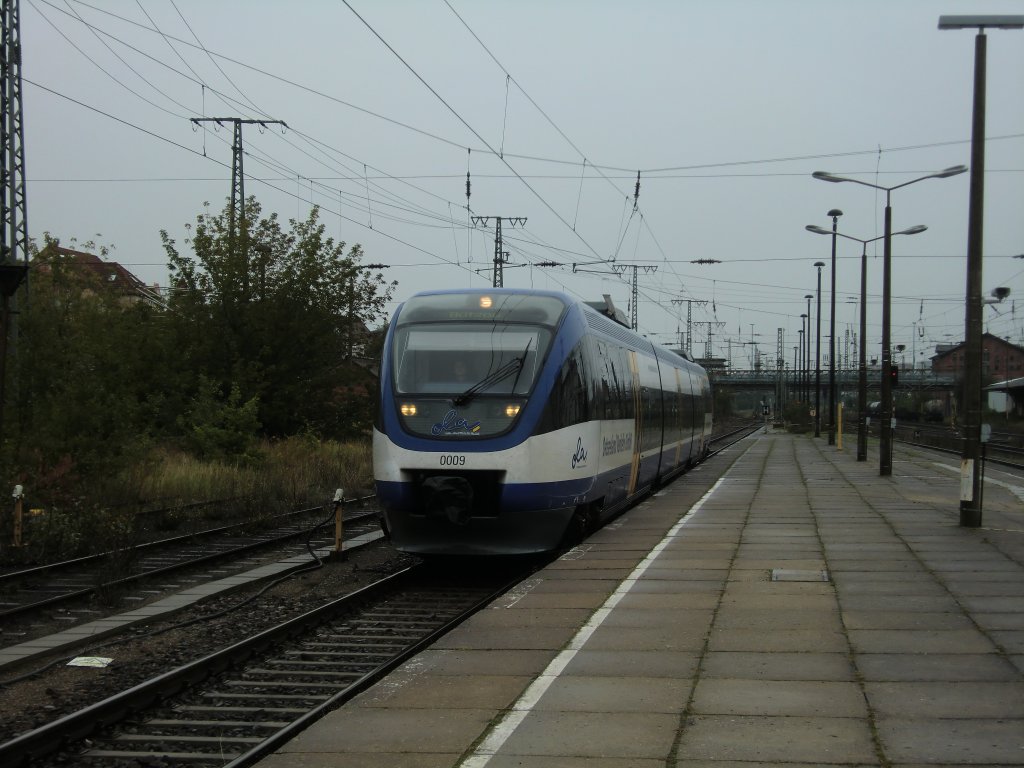 Der OLA VT 0009 bei der Einfahrt in den Nbg. Bf.(5.9.2011)
