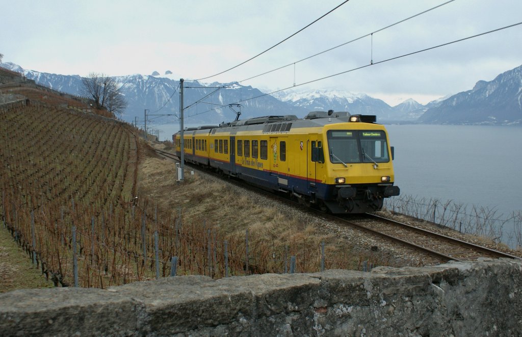 Der  Train des Vignes  bei Chexbres am 18. Jan. 2009.