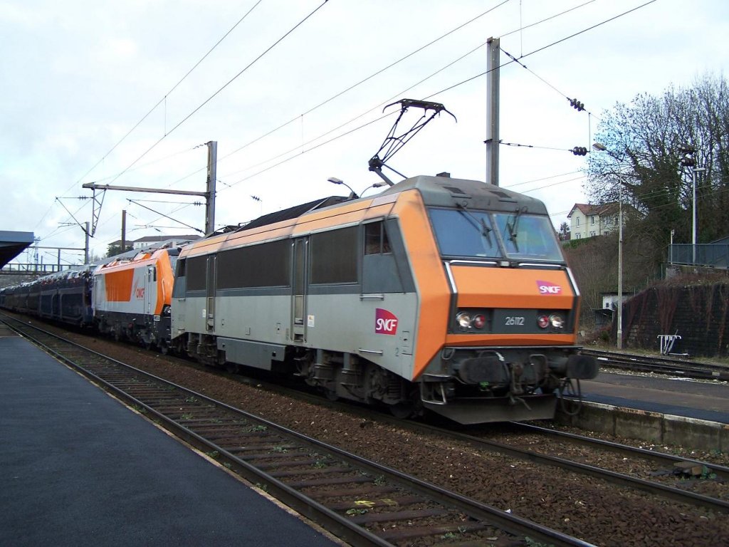 Die BB 26112 in Montbliard am 04/12/2009.