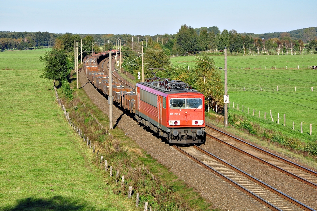 Ebenfalls am 15.10.2010 zeigte sich die 155 212 in Ramelsloh.