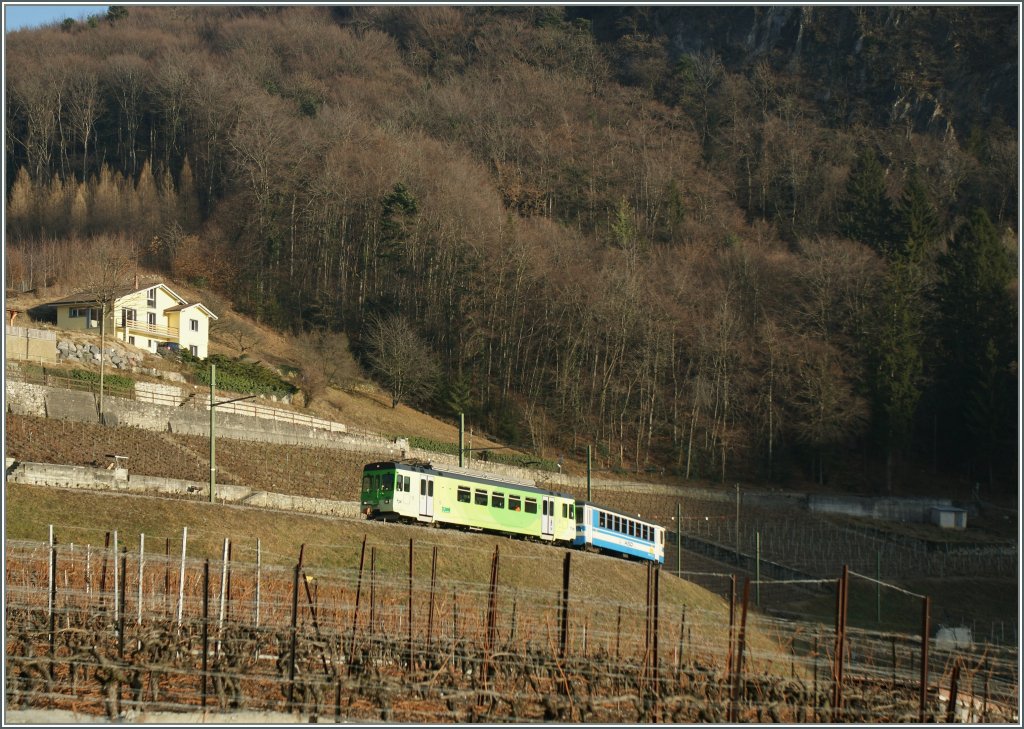 Ein ASD Regionalzug auf dem Weg nach Les Diablerts. 
04.02.2011