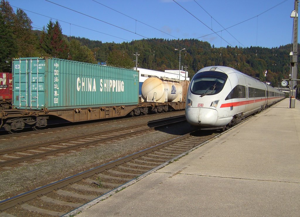 Ein ICE T bei der durchfahrt in Kufstein am 29.09.2007

