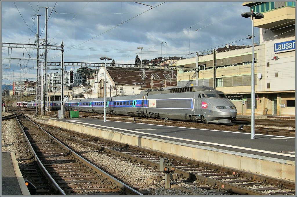 Ein TGV Lyria erreicht Lausanne. 
7. Jan. 2011