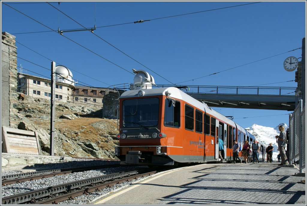 GGB Triebzug auf der Gipfelstation Gornergrad. 
4. Okt. 2011