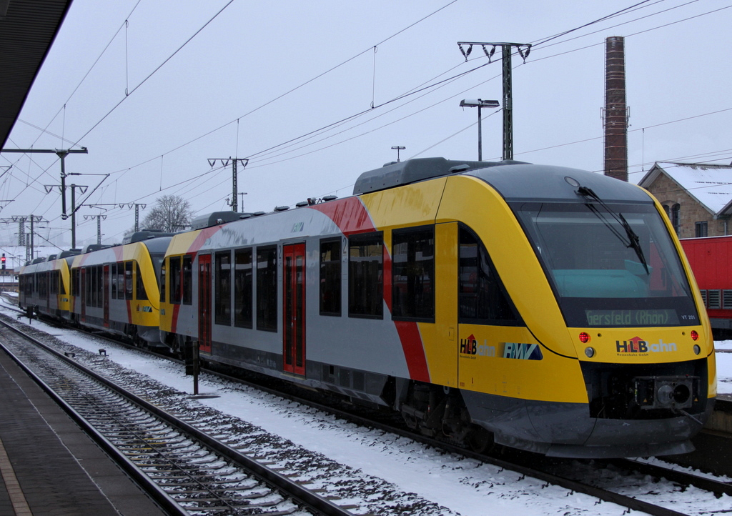 HLB VT 201, VT 204 und VT 284 am 20.12.11 in Fulda