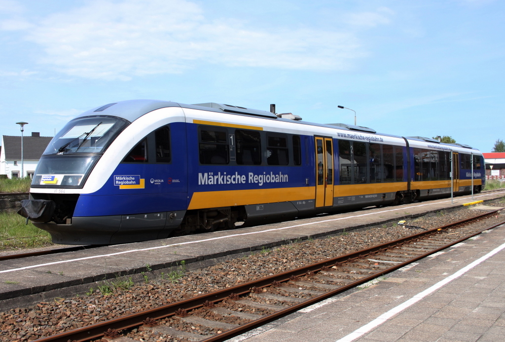 Mrkische Regiobahn VT 564 als OLA 79808 nach Pasewalk am 01.06.11 in Torgelow