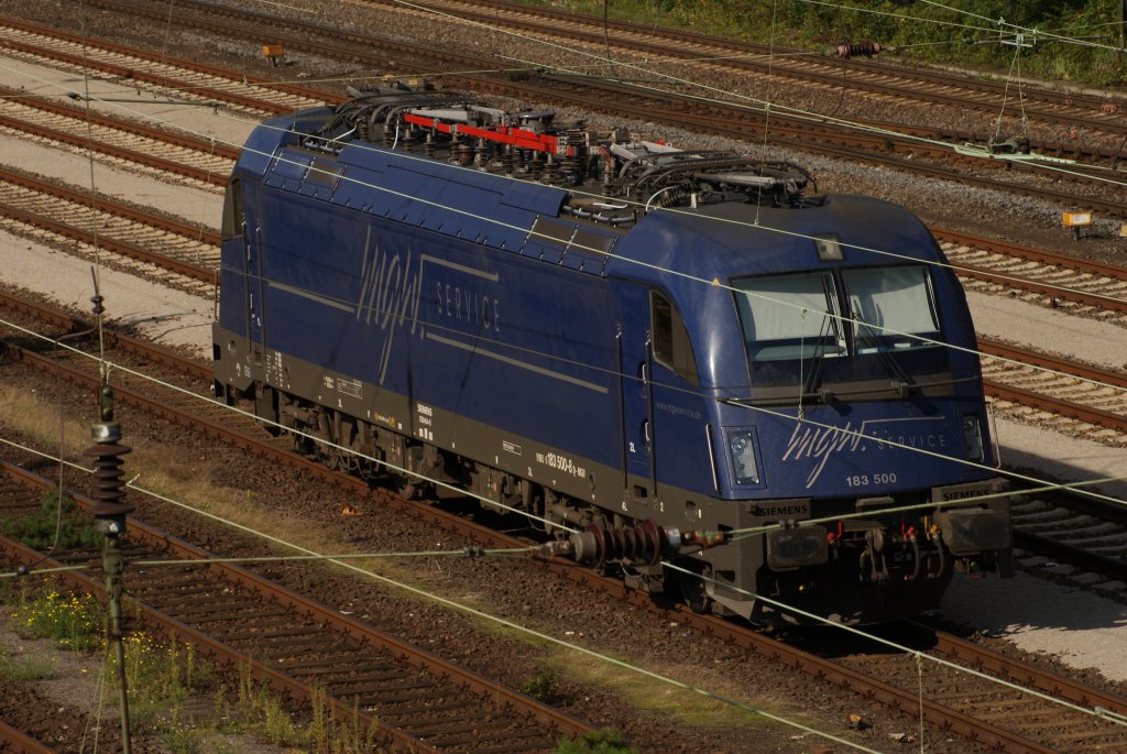 mgw Service 183 500 abgestellt in Duisburg-Entenfang am 04.09.2010
