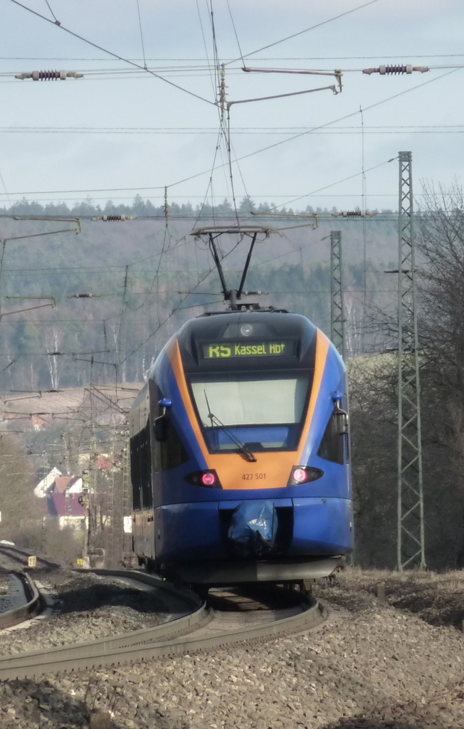 R5 nach Kassel am 16.01.11 bei Fulda