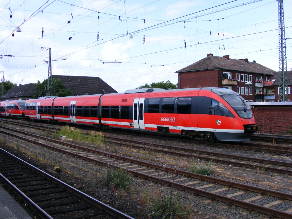Talent-Dieseltriebzge der  DB Regio  stehen am 06.07.2010 im Hauptbahnhof vom Mnster.