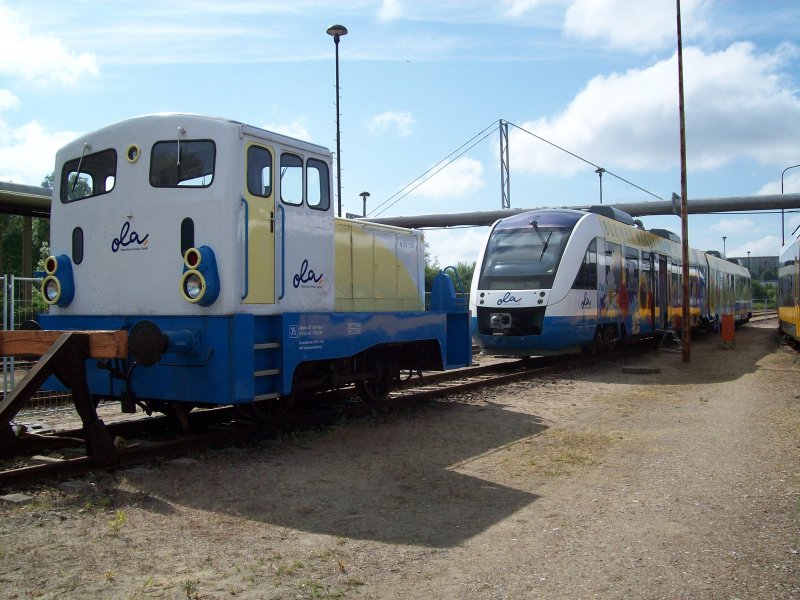 V22 Lok der OLA Lint 706 der OLA im BW Neubrandenburg am 24.05.2008
