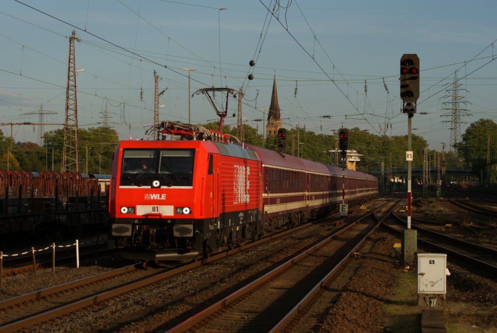 WLE 81 mit einem Sonderzug in Mlheim-Styrum am 03.10.2010
