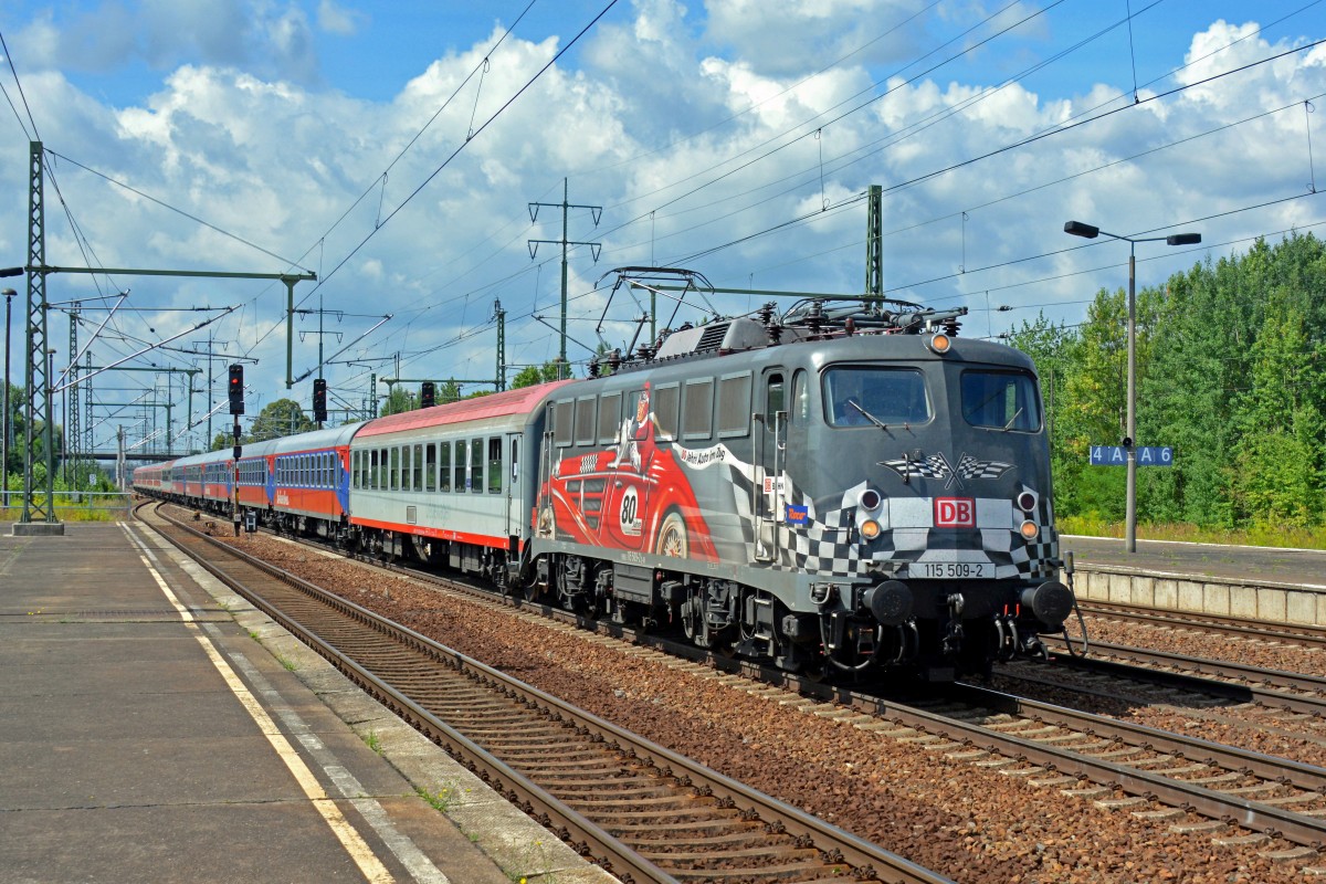 115 509-2 mit BahnTouristikExpress Sonderzug am 30.07.2013 in Berlin Schnefeld Flughafen 