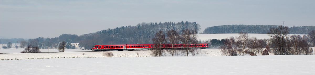 Bei Unterschwillach wurde am Neujahrstag 2015 ein 628-Doppel auf seiner Fahrt nach München fotografiert.
