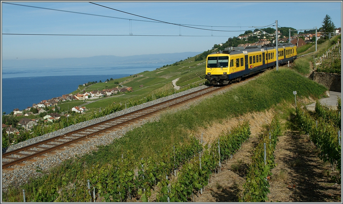 Der gelbe  Train des Vignes  bei Chexbres.
29. Mai 2011