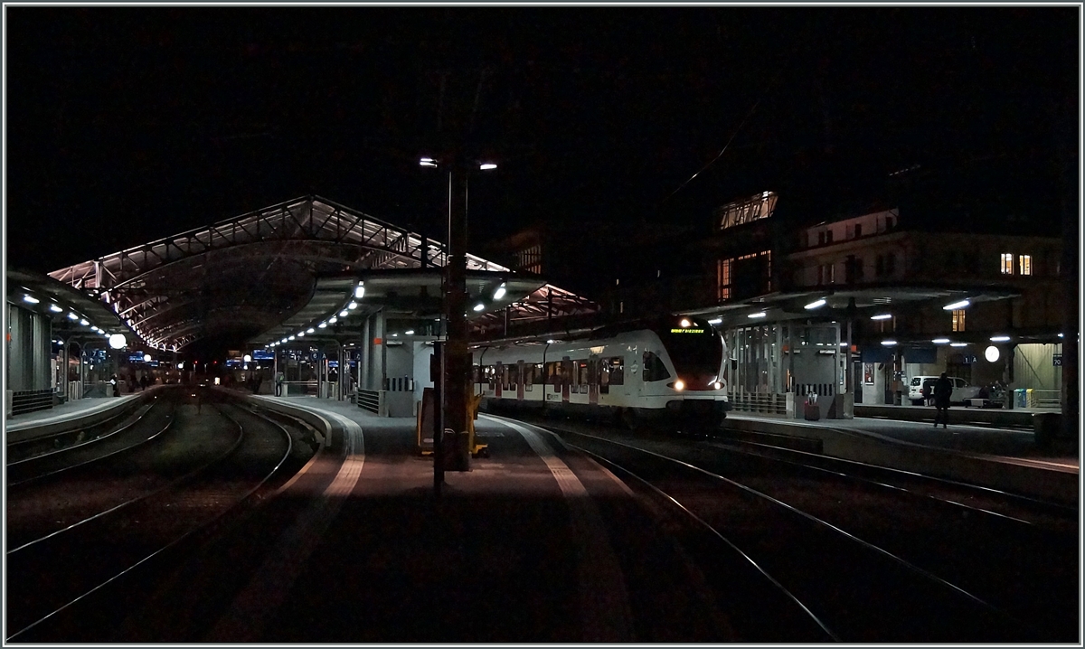 Lausanne bei Nacht. 
25. Feb. 2014