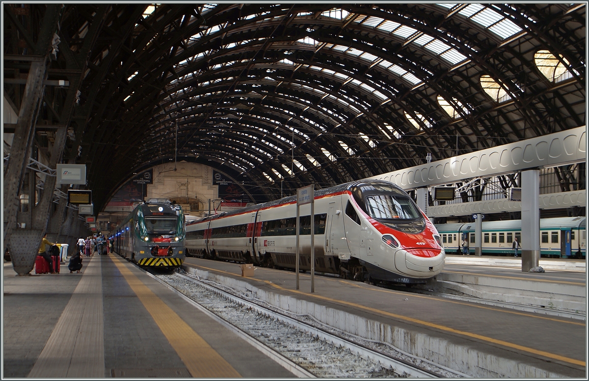 SBB ETR 610 und Tranord ETR 425 in Milano Centrale. 
22. Juni 2015