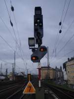 Bahntechnische Anlagen (Signale, etc.) Lichtsignal P3 in Koblenz Hbf
14.11.2009