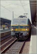 Die SNCB NMBS 2708 in Bruxelles Nord. 
(Sommer 1985/Gescanntes Negativ)