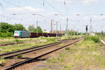 Serie 28/501647/2818-186-210-1-cobra---corridor 2818 (186 210-1) COBRA - Corridor Operations NMBS/SNCB DB Schenker Rail N. V. mit einem kurzem Güterzug in Magdeburg-Neustadt und fuhr weiter in Richtung Hauptbahnhof. 10.06.2016
