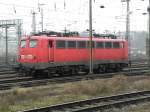 BR 110 Im Vorfeld des noch Stuttgarter Bahnhofes