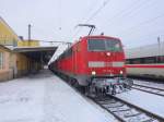 BR 111 111 100 mit RE nach Frankfurt am 11.02.10 in Fulda