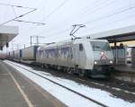 BR 185 185 540-2 mit G�terzug am 06.02.10 in Fulda