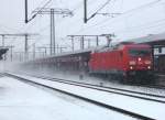BR 185 185 384-5 mit G�terzug am 11.02.10 in Fulda