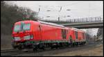 247 902 und 247 903 DB Cargo bei der Überführung nach Leipzig Engelsdorf am 09.02.17 in Götzenhof
