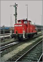 Die DB 363 682-6 rangiert in Westerland (Sylt). 

23. März 2001