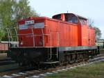 UEG 345 100 ist schon seit Tagen in Putbus.Auch am Abend,vom 05.Mai 2012,stand die Lok in Putbus.