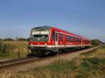 Der 628 432 am 12.10.2010 als RB nach Rosenheim unterwegs bei Heiligenstatt.