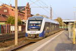 br-0648-alstom-lhb-coradia-lint-41/582212/648-471-0-heidekreuzbahn-gmbh-erixx-kam 648 471-0 Heidekreuzbahn GmbH (erixx) kam durch Rathenow und fuhr weiter in Richtung Stendal. 16.10.2017