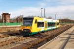 VT 650.739  Bad Saarow  (650 739-5) ODEG - Ostdeutsche Eisenbahn GmbH stand in Rathenow abgestellt. 07.02.2016