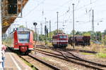 br-6109-ex-dr-211/573244/211-030-2-109-030-7-egp-- 211 030-2 (109 030-7) EGP - Eisenbahngesellschaft Potsdam mbH wartete in Stendal auf die Weiterfahrt in Richtung Magdeburg. 29.08.2017