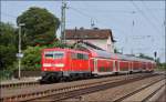 111 097 mit RE 4157 von Kassel nach Frankfurt(Main) bei der Durchfahrt von Lang Gns am 03.06.11