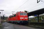 111 154 mit RE9 bei der Einfahrt in Betzdorf/Sieg  Der Zug fuhr nach Gieen  