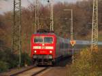 Mit einem Intercity Richtung Bonn fuhr 120 106-0 am 20.11 durch Kln-West.