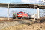 BR 6120/599742/120-146-6-mit-dem-ic-2223 120 146-6 mit dem IC 2223 von Berlin Südkreuz nach Aachen Hbf in Nennhausen. 13.02.2018