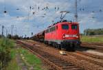 Am 20.08.2010 verlsst die 139 309 den Rbf Rostock-Seehafen um ihren Zug nach Poppendorf zu bringen.