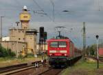 143 148-5 fuhr mit der Regionalbahn Halle (Saale) - Eisenach in den Bahnhof von Merseburg ein.
23.7.11 Merseburg