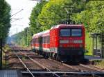 143 839-9 schob die RB nach Neumnster in den kleinen Bahnhof Prisdorf am 26.6.