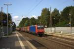 br-6145-traxx-vorserie/368635/145-088-1-sri-rail-invest-gmbh 145 088-1 SRI Rail Invest GmbH für METRANS Rail s.r.o. mit einem Containerzug in Bienenbüttel und fuhr weiter in Richtung Uelzen. 19.09.2014
