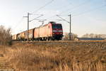 br-6145-traxx-vorserie/540547/145-007-1-db-cargo-mit-einem 145 007-1 DB Cargo mit einem gemischtem Güterzug von Seelze nach Seddin in Nennhausen. Netten Gruß zurück! 14.02.2017