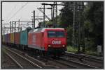 Die zweite Neue von OHE schaute natrlich auch kurz vorbei... 145-CL 13 mit Containerzug am 13.08.2010 in Hamburg Harburg